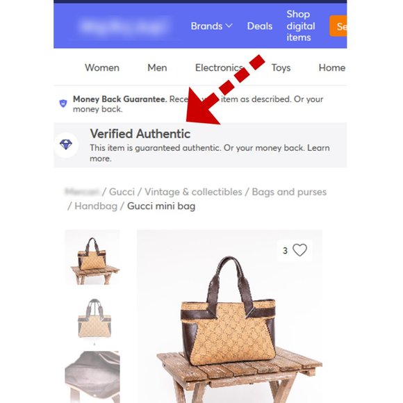 Authentic GUCCI Tote Bag Mini - Picture 5 of 15